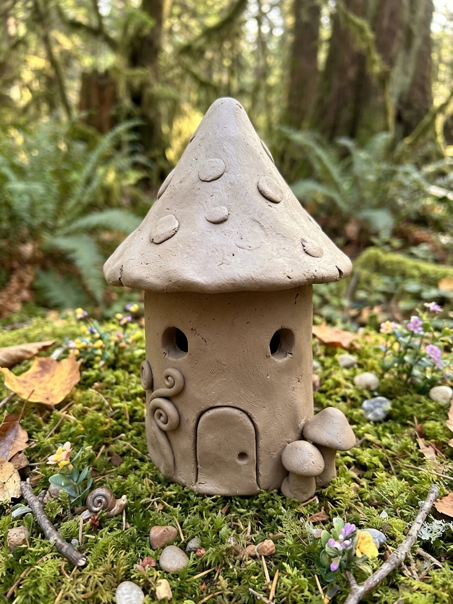 Kabouterhuisje in klei | Lesfiche herfstworkshop